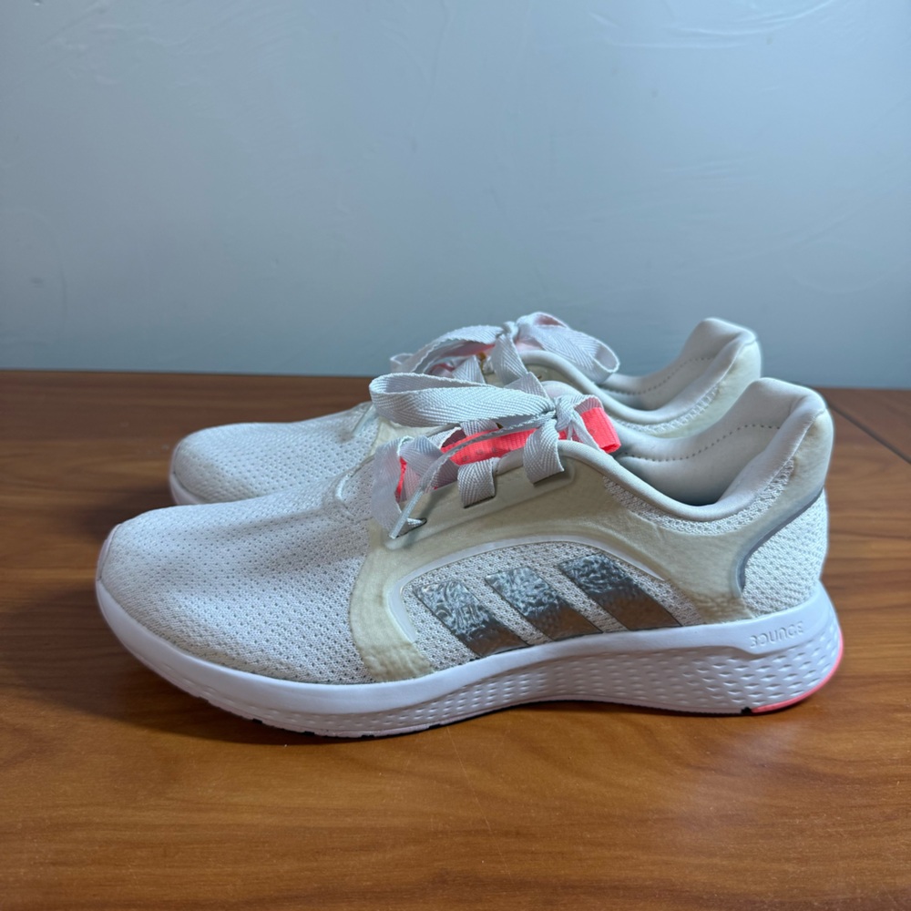 Adidas Edge Lux 5 Running Shoe Women's Sneaker White Athletic W8.5 - Picture 1 of 8